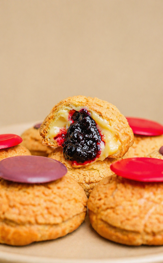 Golden Lemon Blueberry Choux